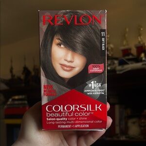 Revlon Colorsilk Soft Black 11 Hair Color Full Coverage Shine